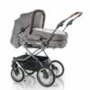 HESBA Corrado Kinderwagen 796/227 Teilleder Mit Schwenkbaren Vorderrädern Schwarz SW-SL 2/25 -Babyartikelgeschäft corrado 2 25swsl fb796 227 lg braun 1