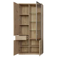 Trendteam Echo Vitrine Hoch Artisan Eiche Melamin -Babyartikelgeschäft echo wo 1913 136 92 geoeffnet freisteller