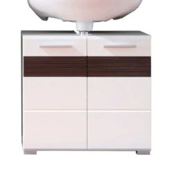 Trendteam Mezzo Waschbeckenunterschrank Weiß / Melinga Dark Oak