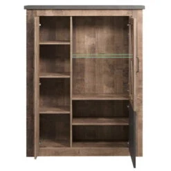 Trendteam Georgia Vitrine Halbhoch Tabak Eiche/Matera -Babyartikelgeschäft georgia wo 1735 035 48 ge fnet freisteller