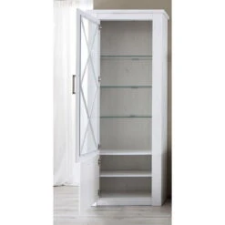 Trendteam Georgia Standvitrine Pinie Weiß 5 Trendteam Georgia Standvitrine Pinie Weiß -Babyartikelgeschäft georgia wo 1735 131 56 frontal ge ffnet