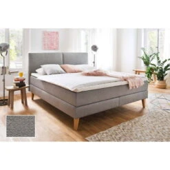 Meise Möbel Greta Boxspringbett 180 X 200 Cm Taupe Stoff - Inklusive Lieferung
