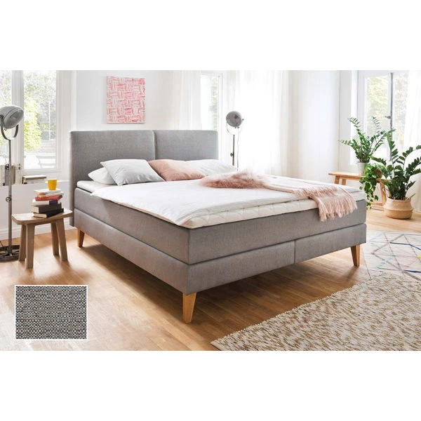 Meise Möbel Greta Boxspringbett 180 X 200 Cm Taupe Stoff - Inklusive Lieferung