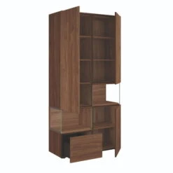 Hülsta Neo Wohnwand Vitrine 1 Schubkasten Und 3 Türen Kernnussbaum -Babyartikelgeschäft huelsta neo 134446f4