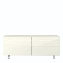 Hülsta Neo Sideboard 6 Schubkästen Lack Weiß