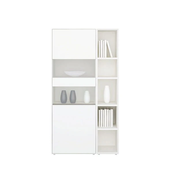 Now! By Hülsta Easy Vitrine Reinweiß 180x96x44 2-teilig 4 Now! By Hülsta Easy Vitrine Reinweiß 180x96x44 2-teilig – Bild 2