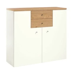 Now! Time By Hülsta Highboard 2 Winkeltüren Natureiche/Lack-weiß -Babyartikelgeschäft huelsta now time 104956f4