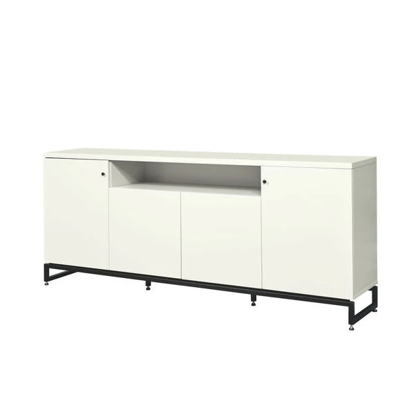 Now! Time By Hülsta Sideboard Mit Falttüren Lack-weiß, Metallgestell 3 Now! Time By Hülsta Sideboard Mit Falttüren Lack-weiß, Metallgestell