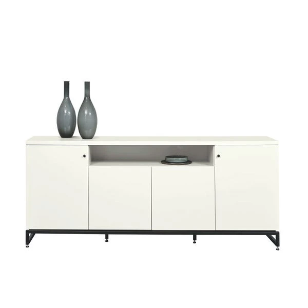Now! Time By Hülsta Sideboard Mit Falttüren Lack-weiß, Metallgestell 4 Now! Time By Hülsta Sideboard Mit Falttüren Lack-weiß, Metallgestell – Bild 2