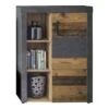 Trendteam Indy Kommode Old Wood / Graphit Grau -Babyartikelgeschäft indy wo 1879 037 23 frontal ohne licht freisteller