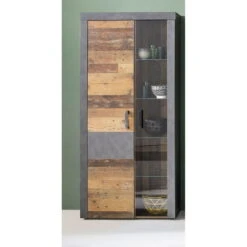 Trendteam Indy Vitrine Old Wood / Graphit Grau 5 Trendteam Indy Vitrine Old Wood / Graphit Grau -Babyartikelgeschäft indy wo 1879 136 23 frontal ohne licht