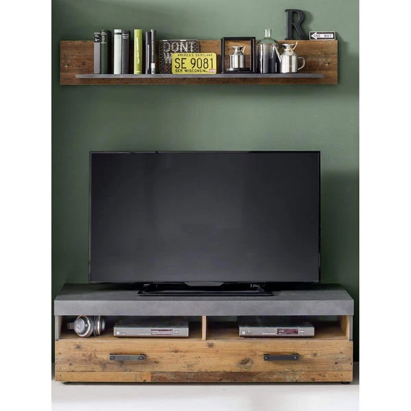 Trendteam Indy Medienmöbel-Set 2-teilig Old Wood / Graphit Grau 4 Trendteam Indy Medienmöbel-Set 2-teilig Old Wood / Graphit Grau – Bild 2