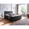 Meise Isa Boxspringbett 200 X 200 Cm Schwarz Kunstleder - Inklusive Lieferung