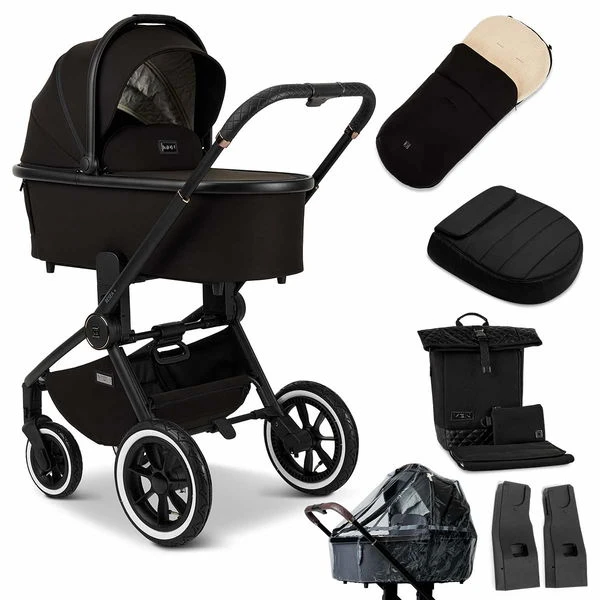 Moon Resea Plus Kinderwagen Black/black Matt Zubehör Bundle 3 Moon Resea Plus Kinderwagen Black/black Matt Zubehör Bundle