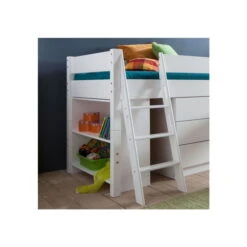 Relita KIM Halbhochbett Buche Massiv Weiß Zum Einzelbett Umbaubar - Frachtfrei 24 Relita KIM Halbhochbett Buche Massiv Weiß Zum Einzelbett Umbaubar - Frachtfrei -Babyartikelgeschäft kim regal weiss gr 1