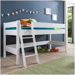 Relita KIM Halbhochbett Buche Massiv Weiß Zum Einzelbett Umbaubar - Frachtfrei 16 Relita KIM Halbhochbett Buche Massiv Weiß Zum Einzelbett Umbaubar - Frachtfrei -Babyartikelgeschäft kim weiss gr 1