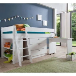 Relita KIM Halbhochbett Buche Massiv Weiß Zum Einzelbett Umbaubar - Frachtfrei 22 Relita KIM Halbhochbett Buche Massiv Weiß Zum Einzelbett Umbaubar - Frachtfrei -Babyartikelgeschäft kim zubehoer weiss gr 3