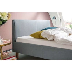 Meise Möbel Lena Polsterbett Stoffbezug Hellgrau Holzfuß Eichefarbig 140 X 200 Cm -Babyartikelgeschäft lena kt detail eisblau 72 6225 18 grob 3