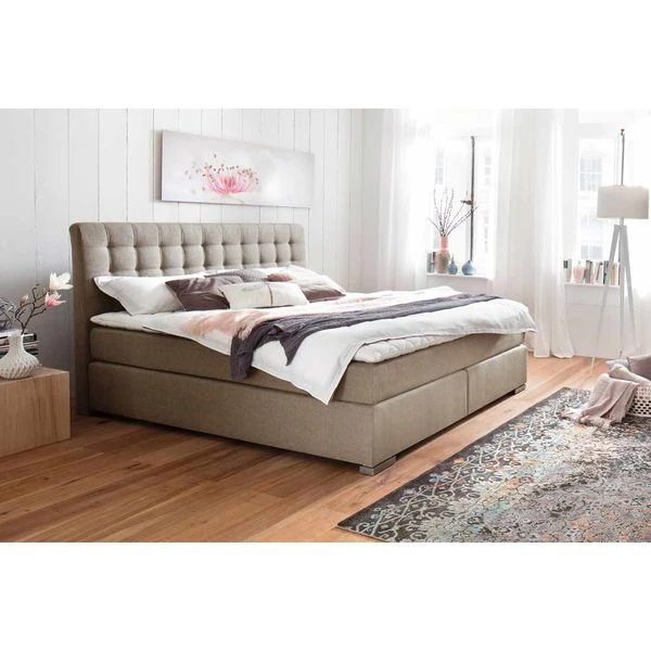 Meise Lenno Boxspringbett 160 X 200 Cm Beige Stoff Kopfteil Gesteppt & Gratis Lieferung 3 Meise Lenno Boxspringbett 160 X 200 Cm Beige Stoff Kopfteil Gesteppt & Gratis Lieferung