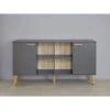 Trendteam Mats Sideboard Grau Melamin -Babyartikelgeschäft mats bz 1976 670 21 frontal v2