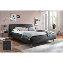 Meise Möbel Mattis Polsterbett 160 X 200 Cm Stoff Anthrazit Zum Top-preis & Gratis Lieferung