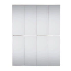 Trendteam Mirror Spiegelgarderobenschrank Weiß Melamin | 148 Cm
