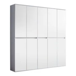 Trendteam Mirror Spiegelgarderobenschrank Weiß Melamin | 185 Cm