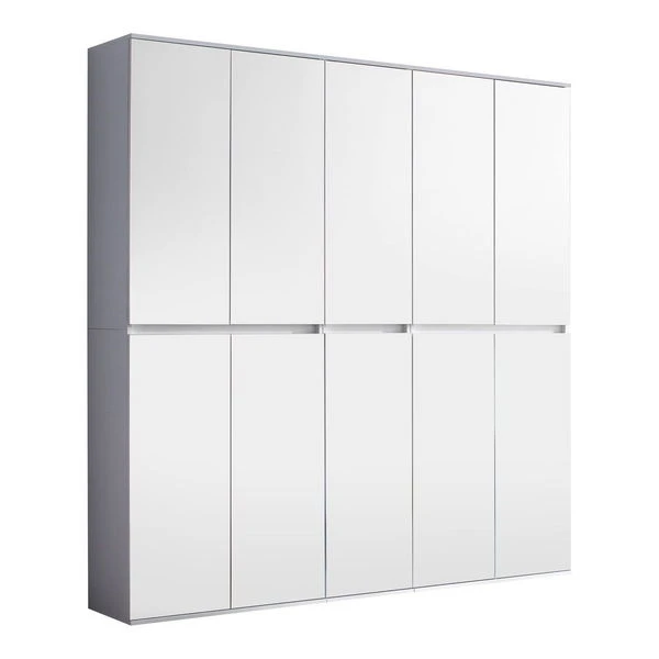 Trendteam Mirror Spiegelgarderobenschrank Weiß Melamin | 185 Cm 3 Trendteam Mirror Spiegelgarderobenschrank Weiß Melamin | 185 Cm