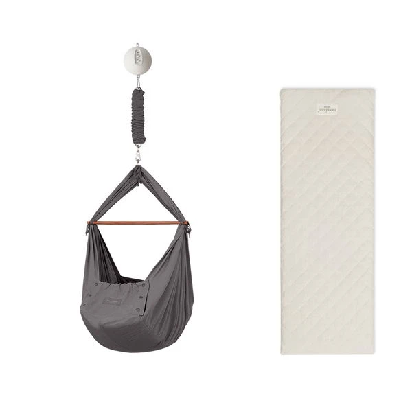 Moonboon Ökologische Federwiegen-Set Stone Mit Motor & Kokos-Einleger 6 Moonboon Ökologische Federwiegen-Set Stone Mit Motor & Kokos-Einleger – Bild 4