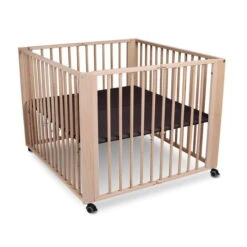 TiSsi Moritz Laufgitter Aus Massiv Buche Natur Platzsparend Faltbar Mit Rollen -Babyartikelgeschäft moritz na oben gr 1