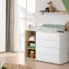 Paidi Lieven Wickelkommode Offen Inkl. Aufsatz Kreideweiß/Eiche-Montana-Nachbildung -Babyartikelgeschäft paidi lieven wickelkommode offen