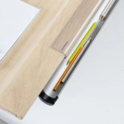 Paidi Marco 2 130 GT Schreibtisch Ahorn-NB 130 X 70 Cm, Platte Geteilt - Gestellfarbe Silber -Babyartikelgeschäft paidi marco2ablagemulde lineal 9