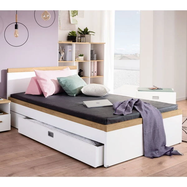 Paidi Oscar Jugendliege 140x200 Cm Kreideweiß/Eiche-Nebraska 4 Paidi Oscar Jugendliege 140x200 Cm Kreideweiß/Eiche-Nebraska – Bild 2