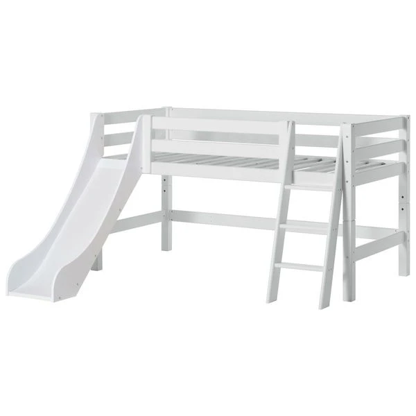 Hoppekids Halbhohes Bett ECO Luxury 90x200 Cm Mit Rutsche, Schräger Leiter & Absturzsicherung & Flex Lattenrost 3 Hoppekids Halbhohes Bett ECO Luxury 90x200 Cm Mit Rutsche, Schräger Leiter & Absturzsicherung & Flex Lattenrost