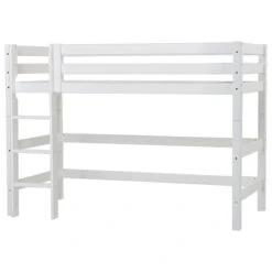 Hoppekids Mittelhohes Bett ECO Luxury 90x200 Cm Mit Gerader Leiter & Absturzsicherung -Babyartikelgeschäft pre a6 1 3