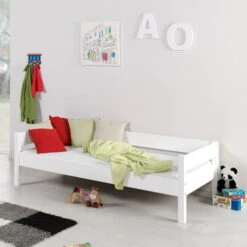 Relita RENATE Hochbett Buche Massiv Weiß Inklusive Schreibtisch, Zum Einzelbett Umbaubar -Babyartikelgeschäft renate weiss einzel 1