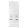Trendteam Skin Hochschrank Breit Weiß Hochglanz -Babyartikelgeschäft skin bd 1116 105 01 freisteller
