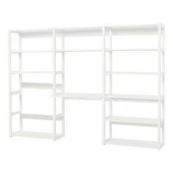 Hoppekids Storey Regal 3-teilig Weiß 3x80 Cm, 12 Böden, 1 Tisch 80 Cm