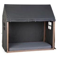 Childhome Hausbett Bezug 70x140 Cm Anthrazit Bettzelt Zum Toppreis