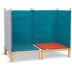 Timkid Sila Couch Klein Petrol Kissen Petrol/orange