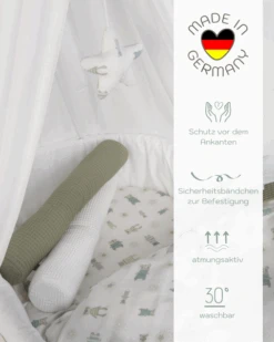 Mionido Stubenwagen Maxi Natur Pyjamabär Grün Mit Garnierung, Matratze Und Matratzenbezug 15 Mionido Stubenwagen Maxi Natur Pyjamabär Grün Mit Garnierung, Matratze Und Matratzenbezug -Babyartikelgeschäft v1 560 80 usp 1