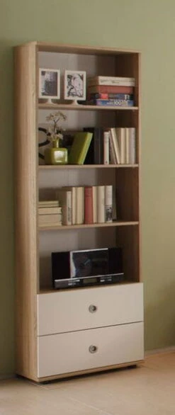 Ticaa Vicky Jugendzimmer 4-teilig Sonoma-Weiß Mit 3-türigem Kleiderschrank 9 Ticaa Vicky Jugendzimmer 4-teilig Sonoma-Weiß Mit 3-türigem Kleiderschrank -Babyartikelgeschäft vicky sonoma regal 2