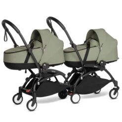 BABYZEN™ YOYO² Zwillingskinderwagen Olive Gestell Black