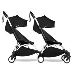 BABYZEN™ YOYO² Doppelbuggy Black Gestell White -Babyartikelgeschäft yoyo connect yoyo 2 profile twin 6 white frame black web