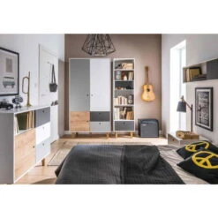 VOX Concept Jugendzimmer 2türig Oak White/grey/graphite